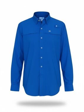 Reel Legends Mariner Fishing Shirt XL Blue Vent Long Sleeve Performance PFG Styl